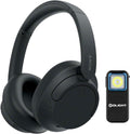 Sony WHCH720N Wireless Headphones (Black) Bundle with Oclip Clip-On Light (2 Items)