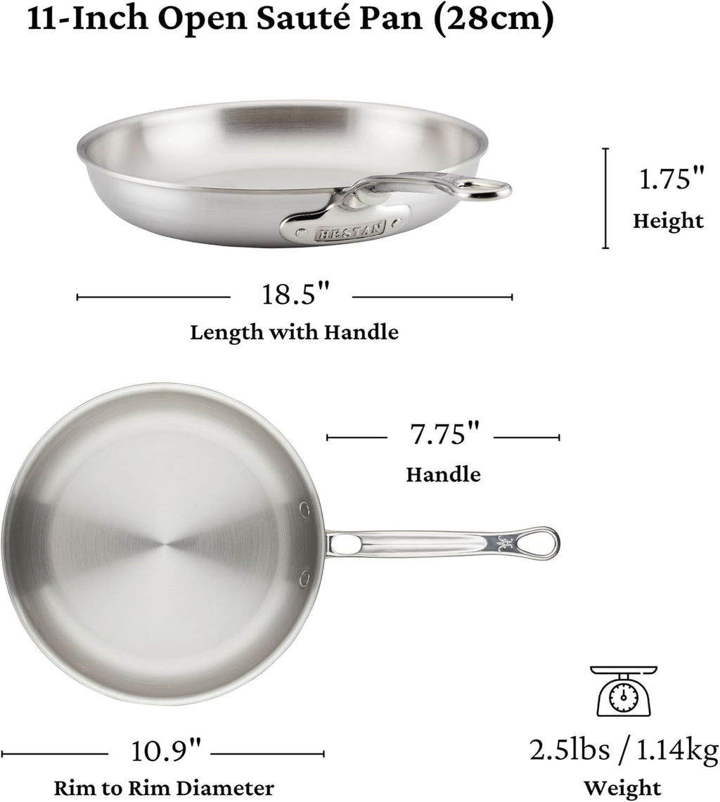 Thomas Keller Insignia by Hestan - 11' Stainless Steel Sauté Pan, Induction Cooktop Compatible
