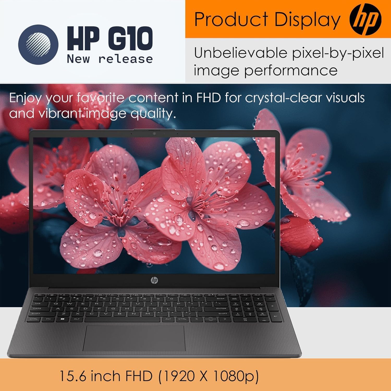 HP 255 G10 Laptop for Home or Work – Speed 6-Core Ryzen 5 (Up to 4.5 GHz), 16GB RAM, 256GB SSD, 15.6' Full HD, Windows 11 Pro, Wi-Fi 6, USB-C, WOWPC Recovery USB – Business and Fun Ready