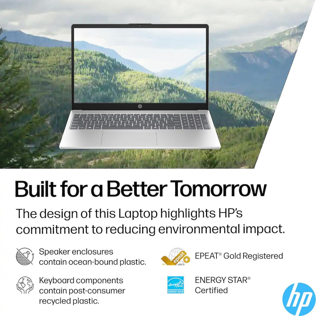 HP Touchscreen 15.6' FHD Business Laptop Computer | 2026 Edition | AMD Ryzen 5 (Up to 4.3GHz) | 8GB DDR5 RAM, 256GB PCIe SSD | AI Copilot Key | Windows 11 with Office 365 for The Web • w/o Mouse