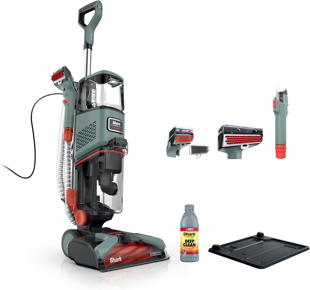 Shark CarpetXpert | Upright Carpet, Area Rug & Upholstery Cleaner | Carpet Shampooer with Handheld Spot & Stain Eliminator | 3 Cleaning Tools | Slate Green | EX151
