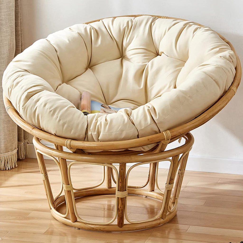 Papasan Egg Chair Cushion Replacement Outdoor 110x110cm, Egg Swing Cushion Outdoor, Hanging Basket Chair Cushions, Removable and Washable, for Outdoor Patio Garden