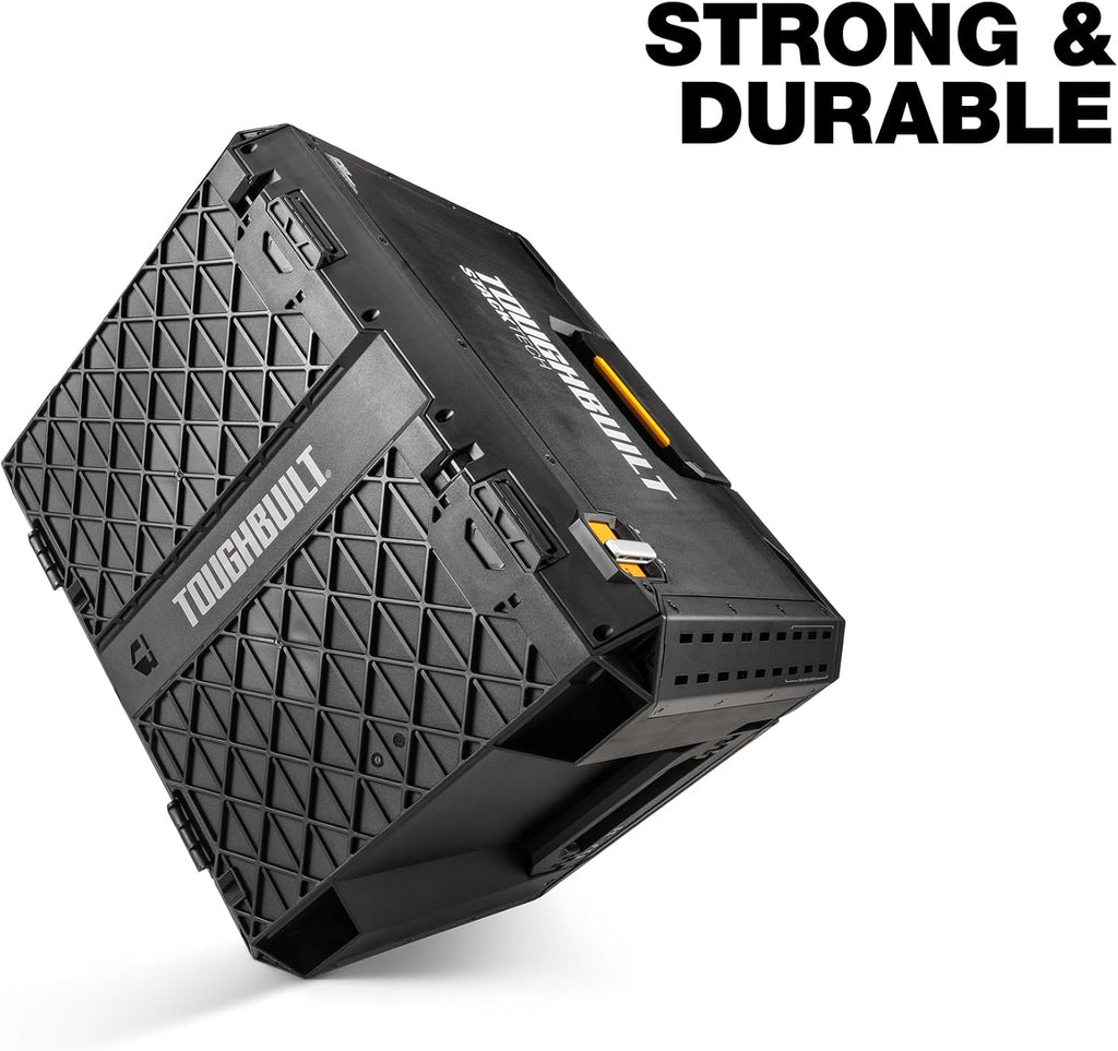 ToughBuilt StackTech XL Tool box Organizer with Lock and Removable Tray, Black