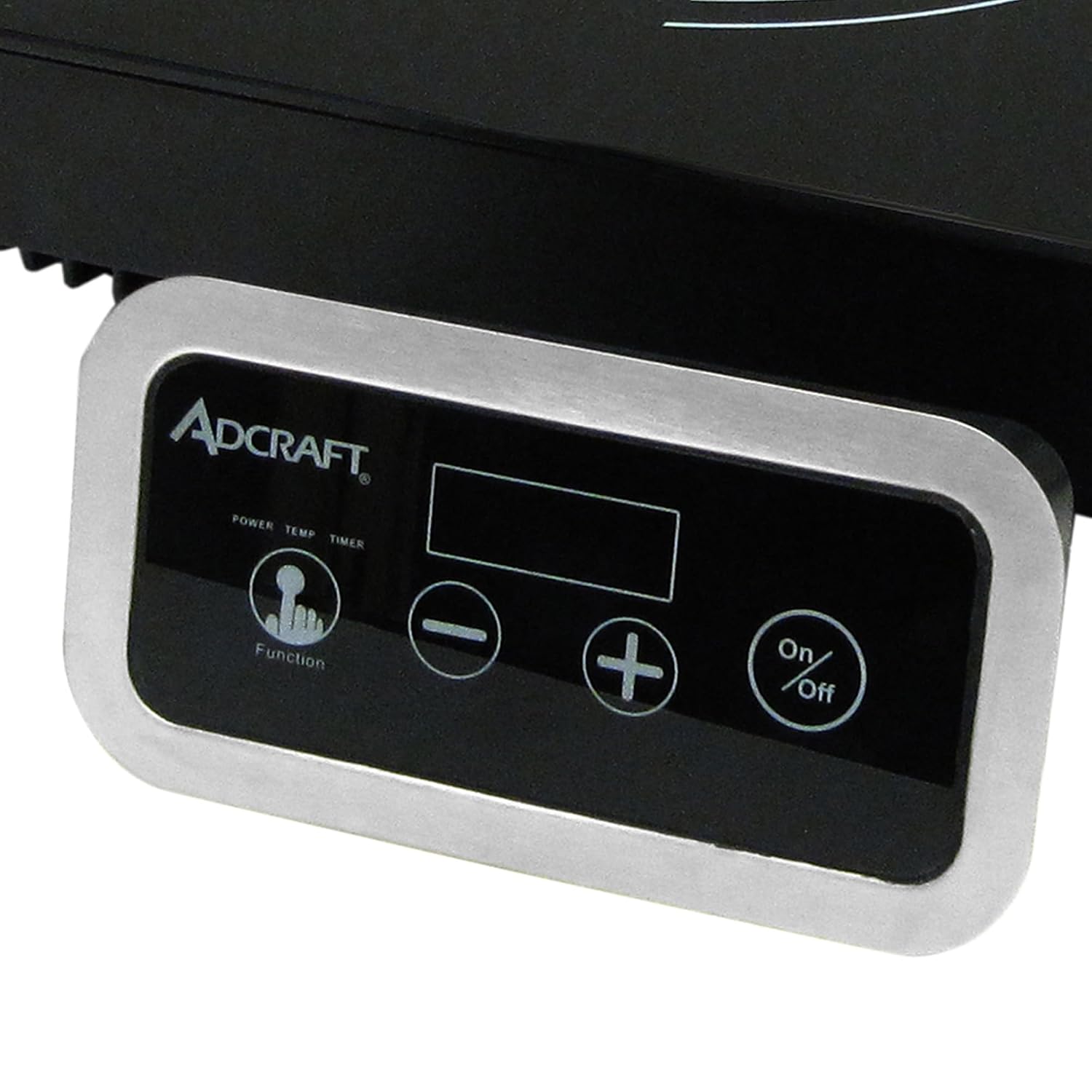 Adcraft Drop-In Induction Range Cooker with Remote Control and Ceramic Glass Surface, Fast Heating with 180-Min Timer, 120V, Gray