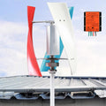 12V/24V/48V Magnetic Levitation Wind Turbine - 2KW/3KW/5KW Inverter with MPPT Controller for Efficient Hybrid Wind Solar Systems, 3-Colors Vertical Axis Wind Turbine Generator for Home(3000W,12V)