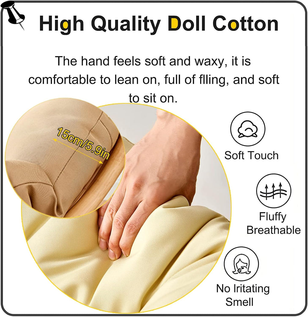 Thickened Overstuffed Round Chair Cushion - Soft and Comfortable Seat Cushion for Hanging Egg Chair, Swing, Rocking Chair - Indoor Outdoor Patio Furniture Accessory