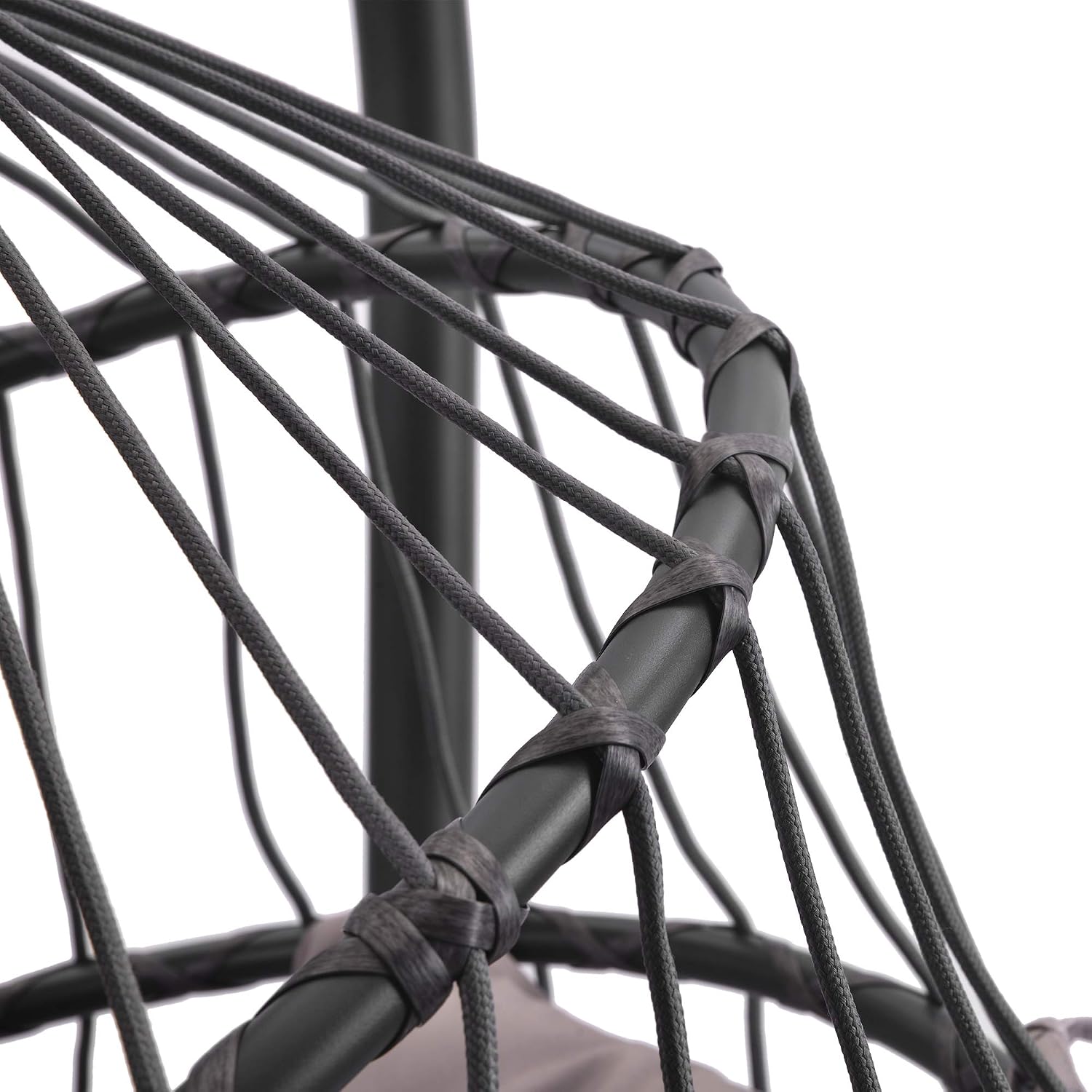 Wicker Swing Egg Chair - Patio Hanging Hammock Chair with Stand 350 Pounds Weight Capacity