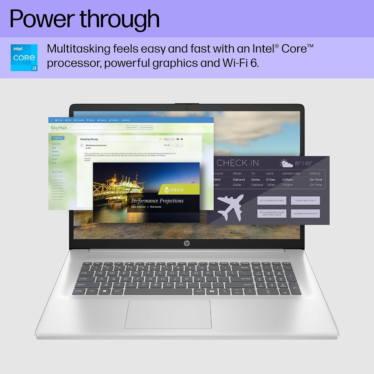 HP 17 Laptop Computer 2025 for Business Students, 17.3' FHD Display, Intel 8-Core Processor, 16 GB RAM, 512 GB SSD, Windows 11 Pro, Copilot AI, Up to 9.5 Hours Battery, Wi-Fi 6, BT 5.4, w/Accessories