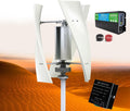 Vertical Wind Turbine Generator, 3000W 12V 24V 48V 220V 3 Blade Noiseless Magnetic Levitation Wind Turbine Set with Inverter for Home Or Camping
