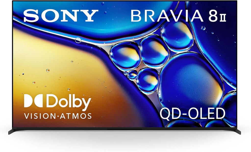 SONY K55XR80M2 55 Inch Bravia 8 QD-OLED 4K HDR Google TV with a Walts Medium Full Motion Mount for 32'-65' TVs and Amber Protection 3-Outlet-Surge Surge Protector (2025)