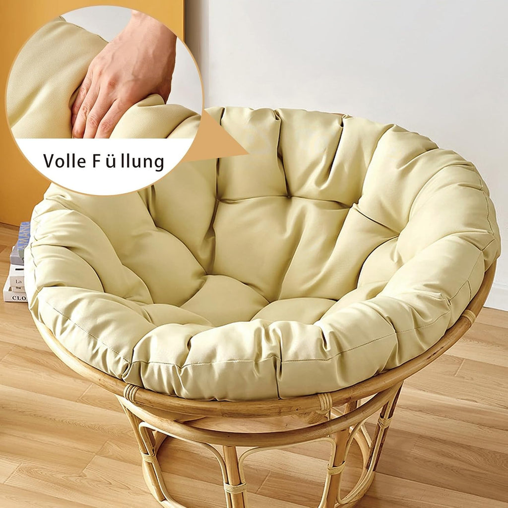 Indoor Outdoor Waterproof Papasan Chair Cushion Egg Chair Cushion Hanging Chair Cushion Patio Chair Mat for Rocking Chair Seats(Pink,170 * 120cm)