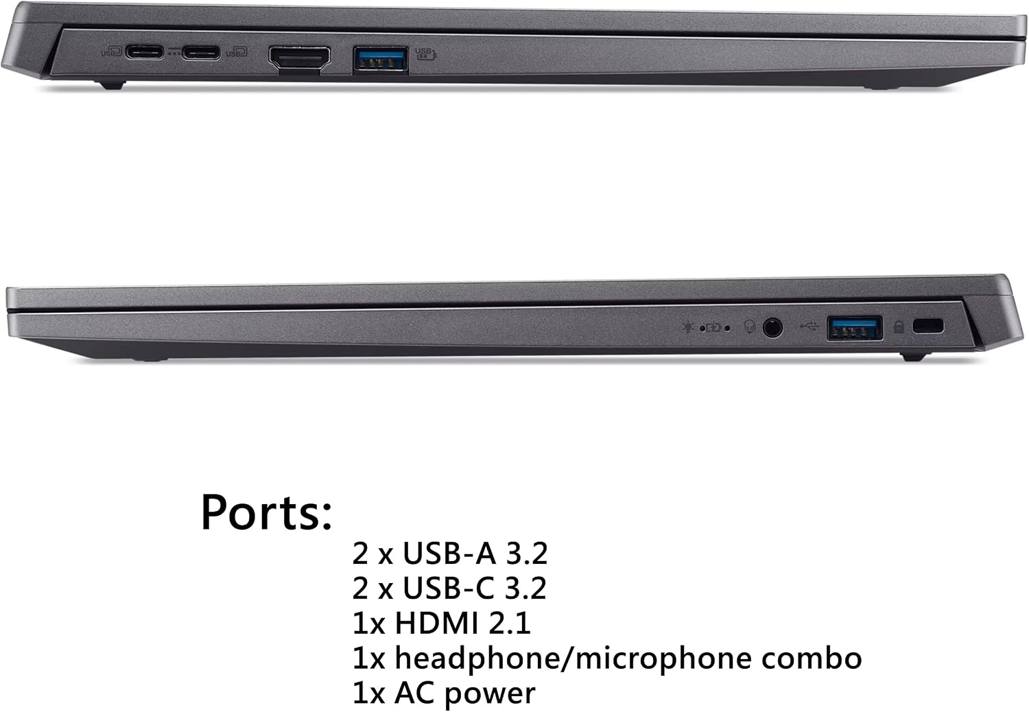 acer Aspire Go 15 Laptop, 15.3' WUXGA(1920 x 1200) IPS Display, 10-core Intel Core i5-1334U Processor, 16GB DDR5, 1TB SSD, Wi-Fi 6, Bluetooth, USB-C, HDMI, Webcam, Windows 11 Home, Gray