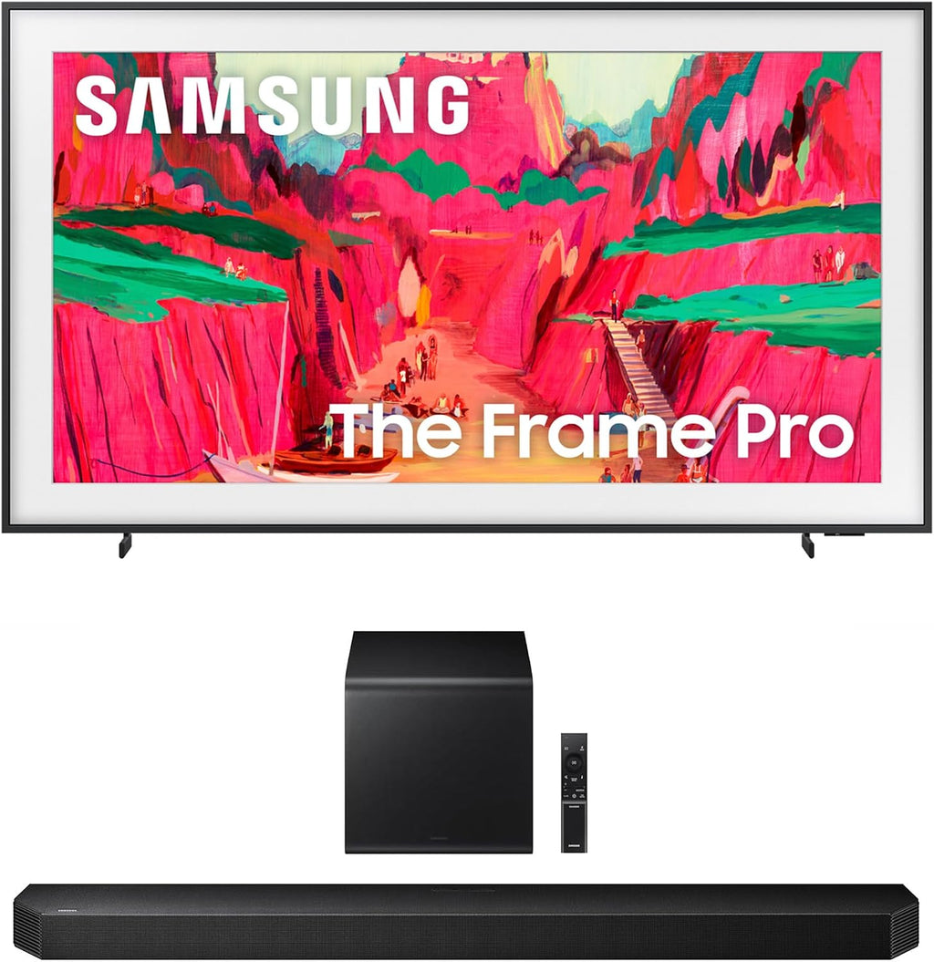 Samsung QN65LS03FWFXZA 65 Inch The Frame Wireless 4K Neo QLED TV with a HW-Q800F Q Series Soundbar 5.1.2 Ch Subwoofer (2025)