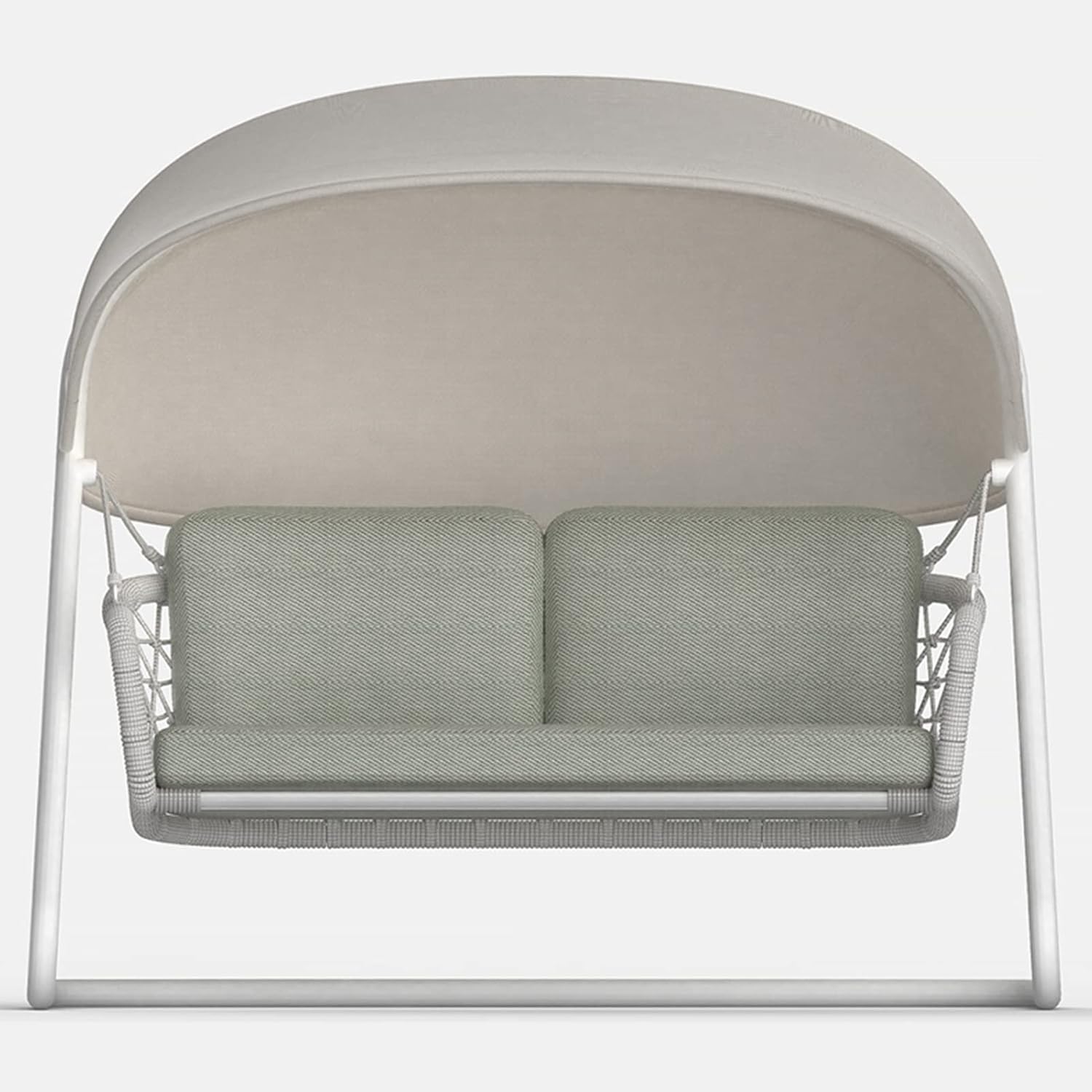 MARURY Outdoor Balcony Rocking Chair, 2-Person Outdoor Patio Swing Chair, Simple Waterproof Sunscreen Courtyard Hanging Blue Sunshade, for Garden, Balcony, Backyard (180 * 160 * 190 Cm)