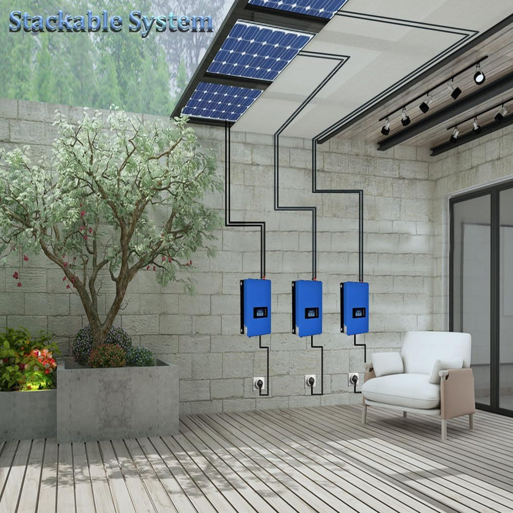 Y&H 2000W Grid Tie Inverter Power Limiter LCD Display DC50-90V Solar Input AC185-265V Output SUN-2000GTIL2-H