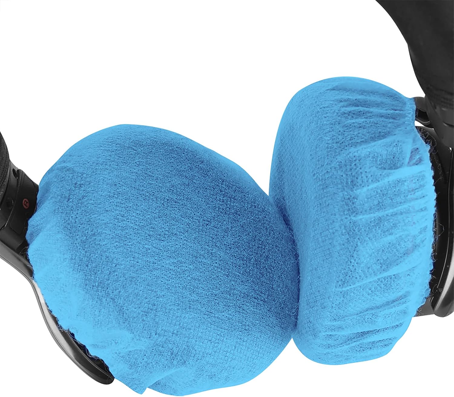 Geekria 500 Pairs Disposable Headphone Covers Compatible with Over-Ear and MRI Headsets, Stretchable Sanitary Ear Pads, Hygienic Earcup Protectors (M, Blue)