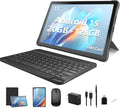 NOBKLE 11 Inch Android 15 Tablet with 4G LTE SIM Slot, 20GB RAM 128GB Storage, Octa-Core Processor, HD IPS Display, Quad Speakers, WiFi, Bluetooth, Long Battery Tablet for Work Study Travel Silver