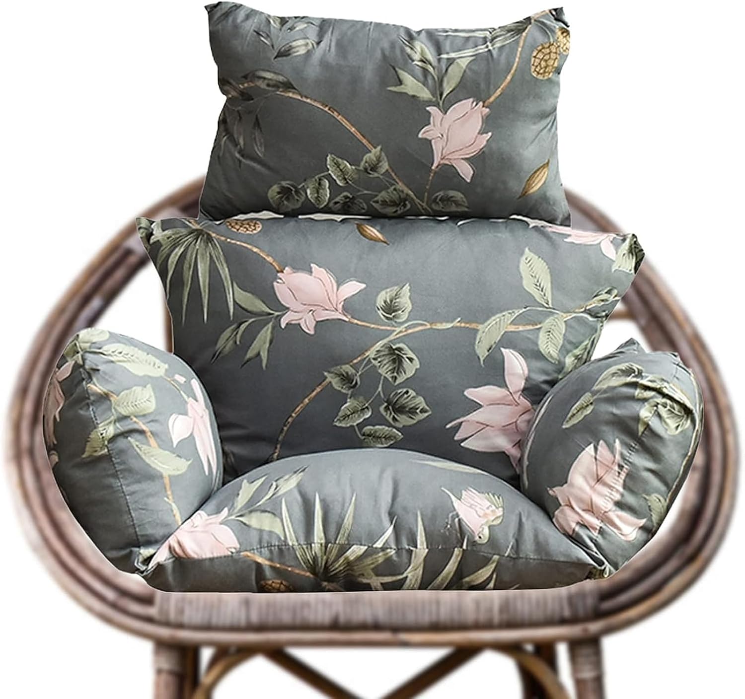 Swing Egg Chair Cushion,New Thickened Hanging Egg Chair Cushion,Large Soft Seat Cushion Washable Rocking Chair Cushion for Indoor Bedroom Garden Backyard,Easy to Clean (Color : C)