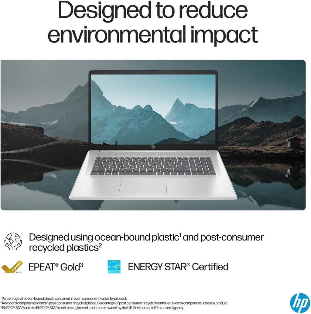 HP 2025 17 inch Laptop Business, 17.3' IPS FHD Display, AMD Ryzen 5 Processor (Beats i7-1165G7), 16GB RAM, 512GB SSD, WiFi 6, Copilot, w/Accessory, with 2019 Lifetime Office, Windows 11 Home