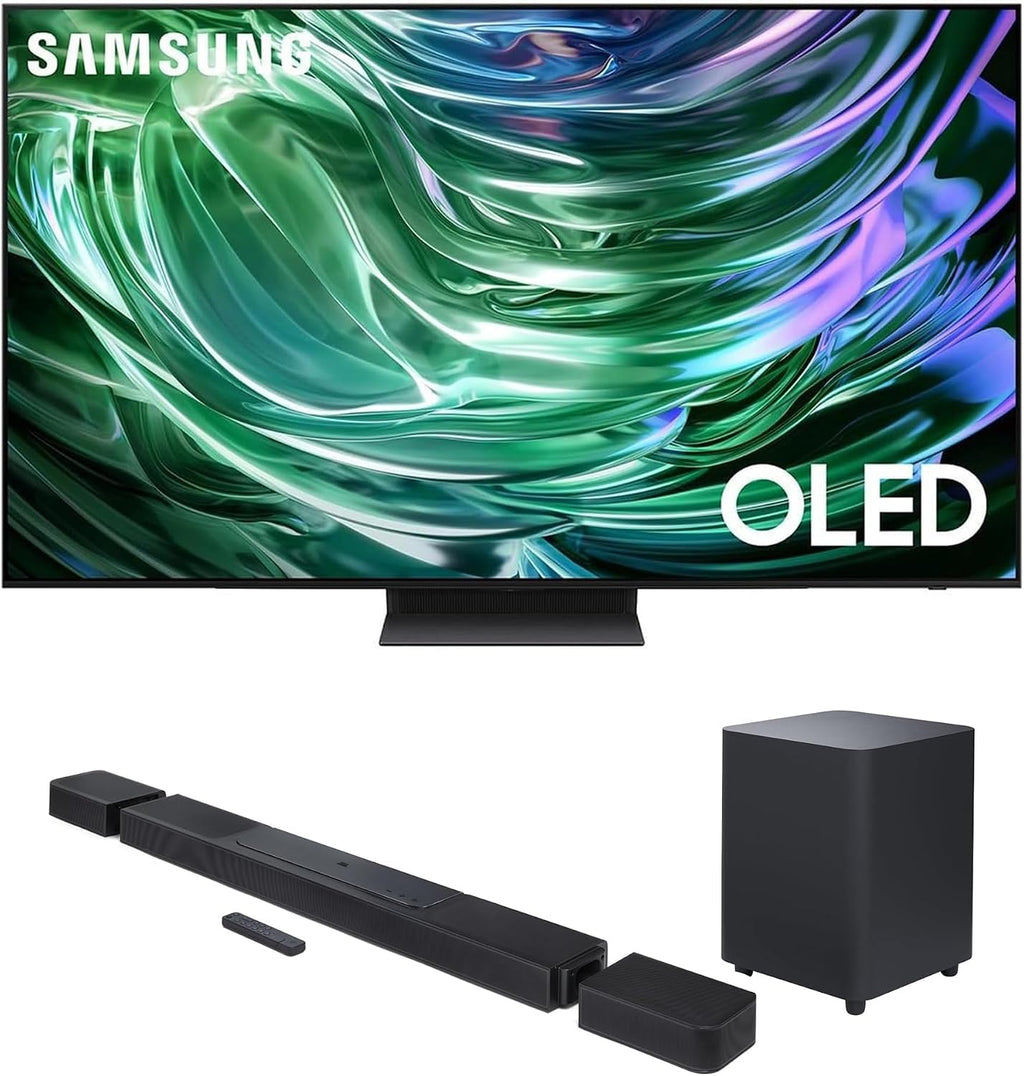 Samsung QN77S90DAFXZA 77 Inch 4K OLED Smart TV with Dolby Atmos and a JBL BAR-1300X 11.1.4ch Soundbar and Subwoofer with Surround Speakers (2024)