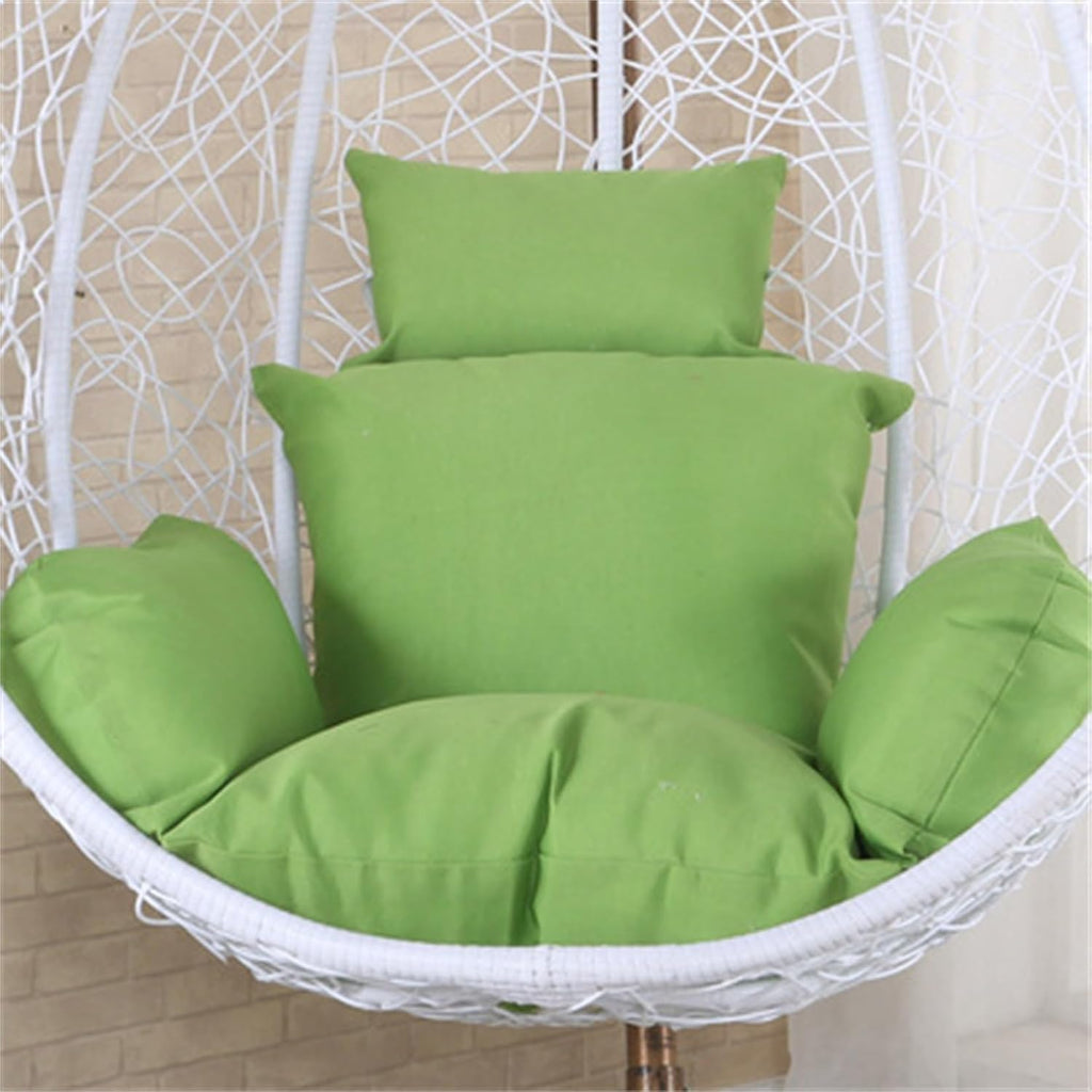 Egg Chair Cushion, Soft and Comfortable Hanging Basket Chair Cushion, Outdoor Recreation Egg Swing Chair Cushion(Green)