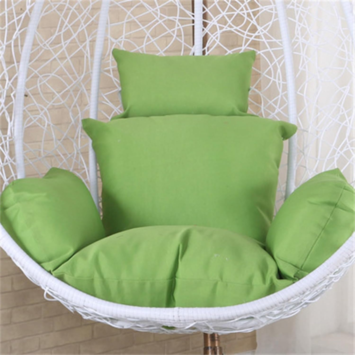 Egg Chair Cushion, Soft and Comfortable Hanging Basket Chair Cushion, Outdoor Recreation Egg Swing Chair Cushion(Green)