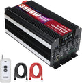 LVYUAN 3000 Watt Power Inverter 12V to 110V 120V DC to AC with 4 AC Outlets, LCD Display, USB Port & Remote Control for Home, RV, Vehicle, Truck, Off-Grid Solar System, Heavy Duty Outdoor Camping