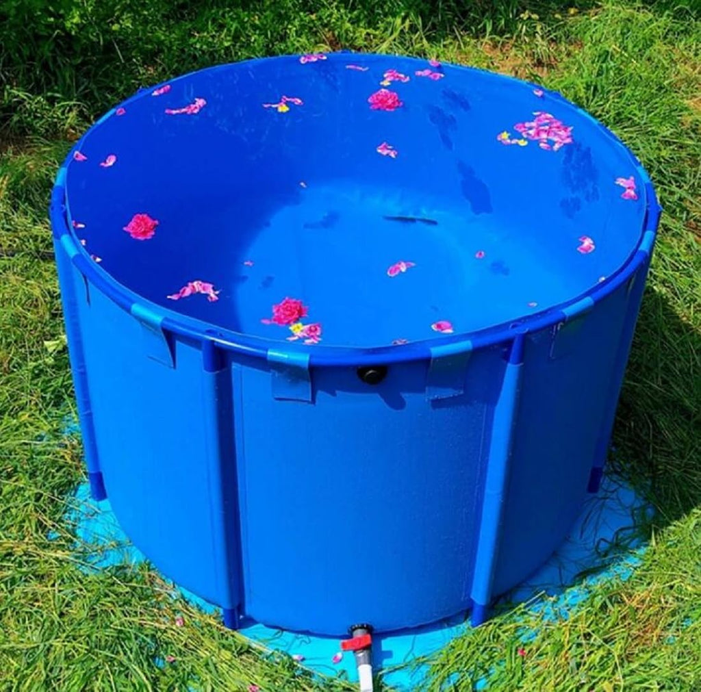 Above Ground Pond,PVC Fish Pond,Canvas Fish Pond Pool,Round Thickening Fish Pond Pool,Pool Above Ground with Durable Framed,for Fish Farming,Aquatic Products Breeding Pond 59 X31.5 in/356Gal