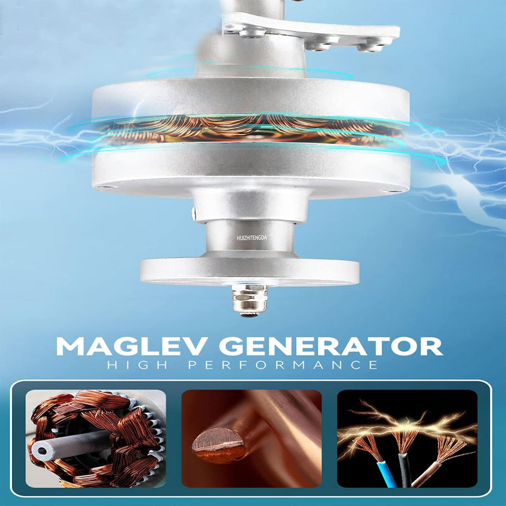 Wind Power Generator, 3000W 12V 24V 48V 220V Low Noise Outdoor Emergency Generators with Controller Suitable for Mountainous Areas And Rural Areas,12v