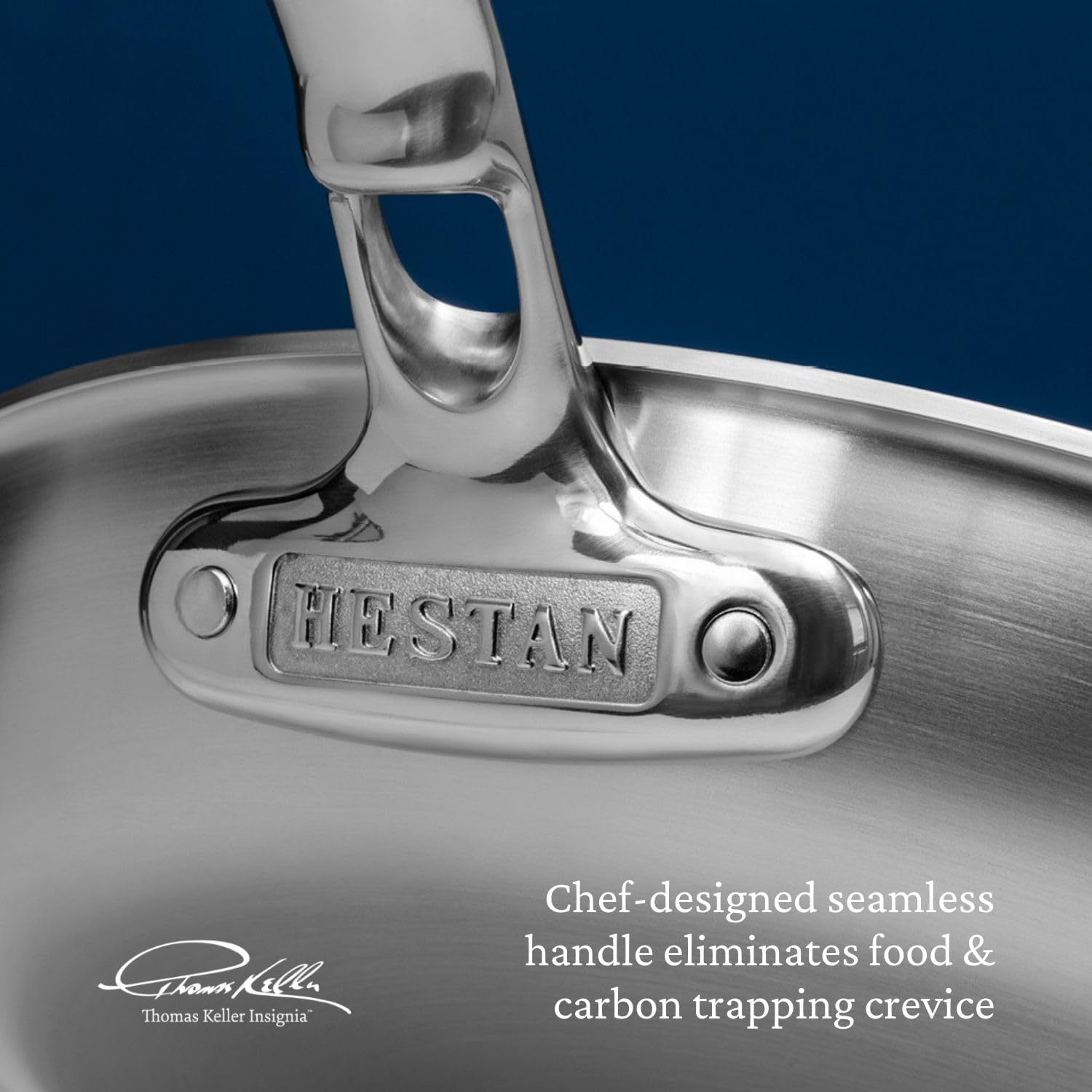 Thomas Keller Insignia by Hestan - Stainless Steel Frying Pan Set with TITUM Nonstick System, Induction Cooktop Compatible, Made without PFOAs (8.5' & 11')