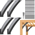 Heavy Duty Integrated Arc 4''x4''(Actual Tube Dia: 3.2''x 3.2'') 45 Degree Angle Support Pergola Brackets Q235-Steel 4Pack