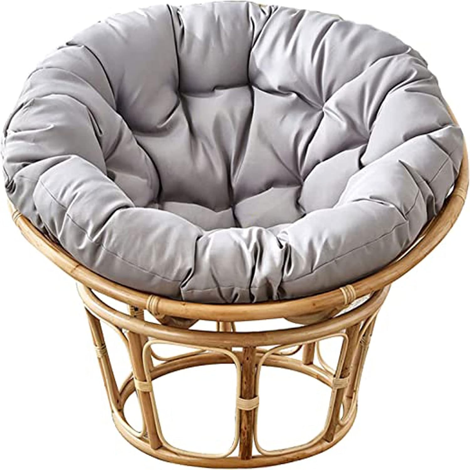 Foldable Outdoor Lounge Chair, Rocking Chair with Thick Round Cushion, Comfortable Patio Lounger, Hanging Egg Seat - Perfect for Relaxing in Your Backyard or Garden.,D-63x63in
