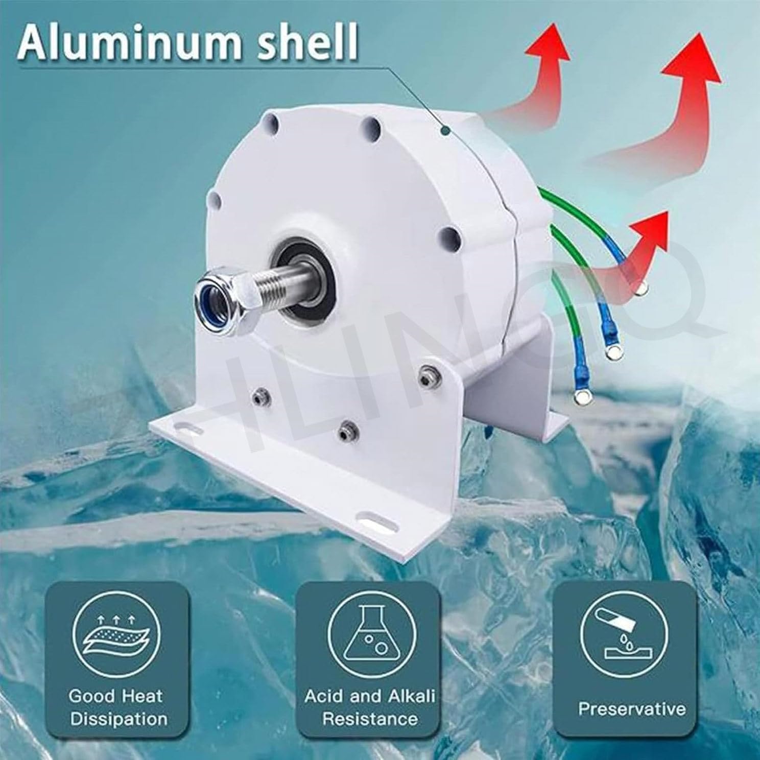 Ac Permanent Magnet Generator, 3000W 5000W 6000W 8000W 9000W 10000W Permanent Magnet Alternator, Good Heat Dissipation, Permanent Magnet Wind Turbine for Vertical Or Horizontal Wind Turbine,24V-6000W
