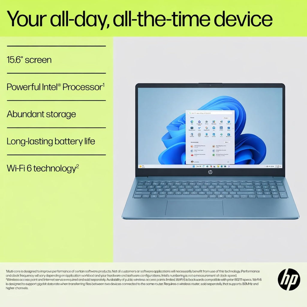 HP Ultrabook 15.6' Laptop, Microsoft 365 Included, Intel 13th 4-Core | 128GB UFS, no Mouse, Moonlight Blue