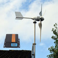 2000W 24V Wind Turbine Generator Kit Wind Power Generator with LCD Charge Controller for Home RV Marine Electricity Off Grid System