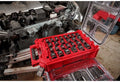 ignoramus Tools combo kit,Impact socket set,3/8 impact socket set, Suitable for Milwaukee 49-66-6804 SHOCKWAVE 1/2' Impact Duty Socket MM PACKOUT Set - 27 PC, Black,red