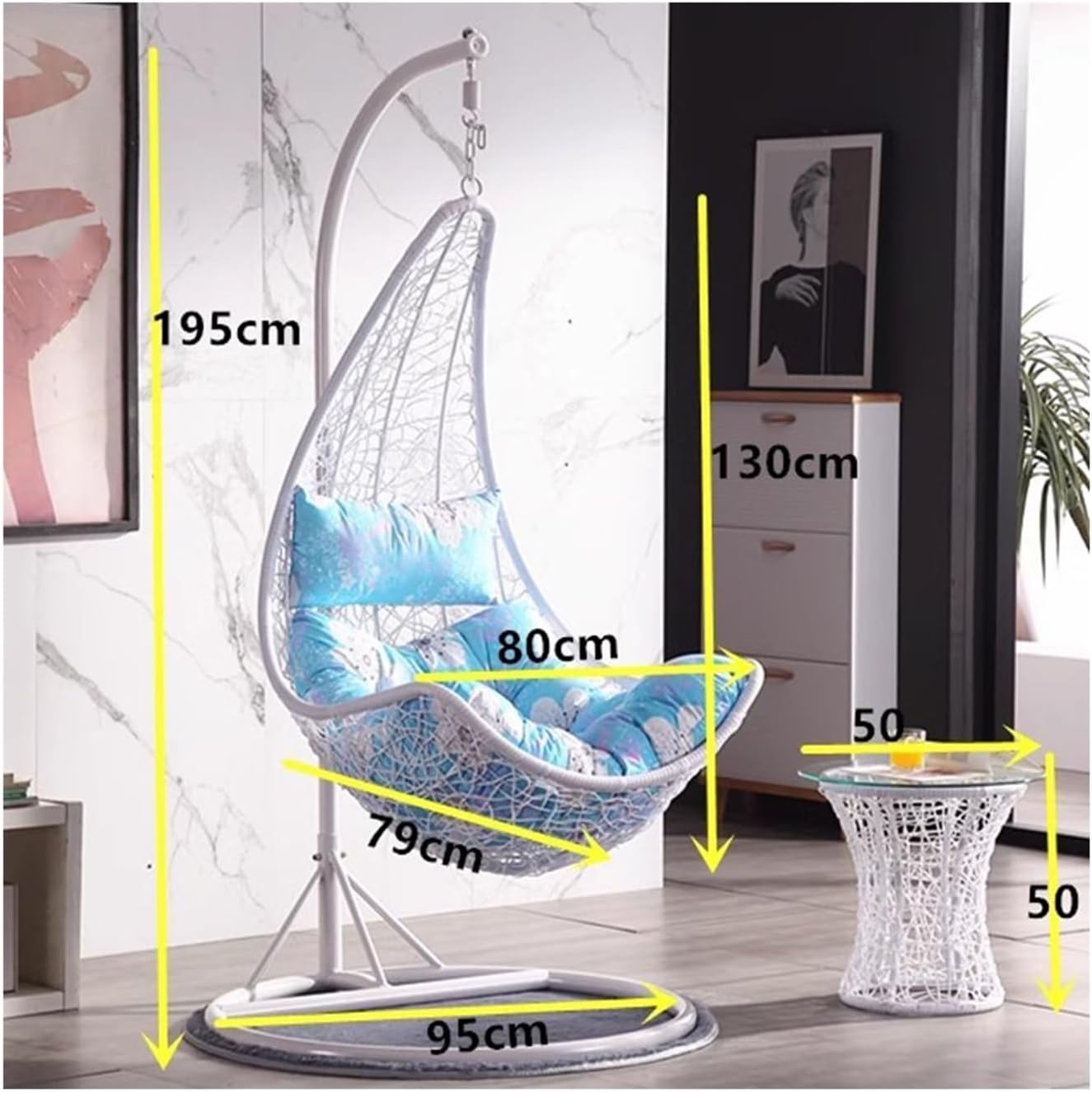 Wicker Chairs Hanging Basket Small Hanging Chair Swing Iron Art Cradle Balcony Indoor Rocking Chair Patio Chair