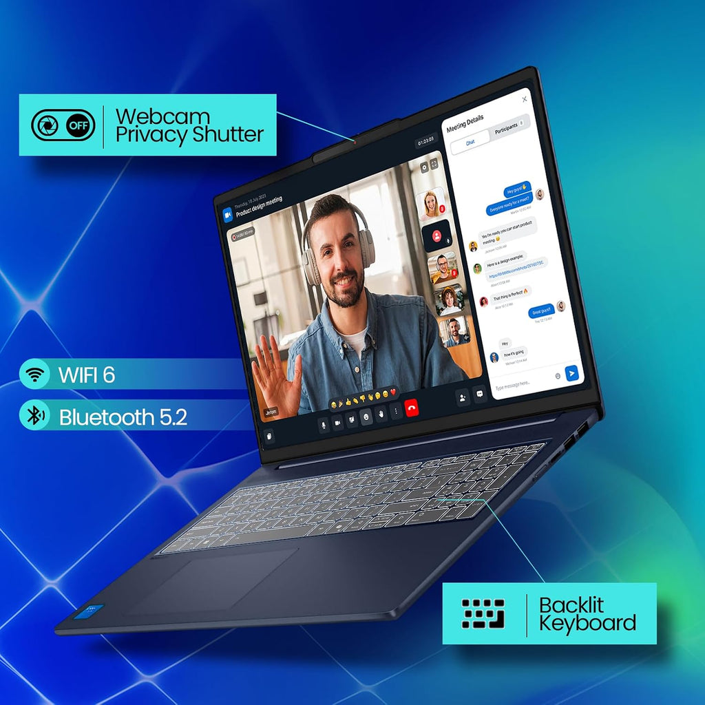 Lenovo IdeaPad Slim 5i Laptop Business 2026, 16' FHD+ Touchscreen, Intel Core 7 240H(Beat Ultra 7 255U), Facial Login IR Cam, Backlit KB, Win 11 Pro, Copilot, Al Voice Recorder (32GB DDR5 | 2TB SSD)