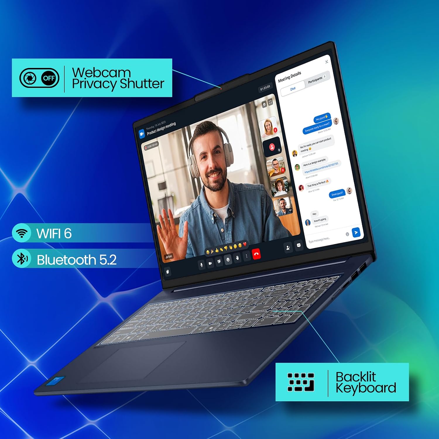 Lenovo IdeaPad Slim 5i Laptop Business 2026, 16' FHD+ Touchscreen, Intel Core 7 240H(Beat Ultra 7 255U), Facial Login IR Cam, Backlit KB, Win 11 Pro, Copilot, Al Voice Recorder (32GB DDR5 | 2TB SSD)