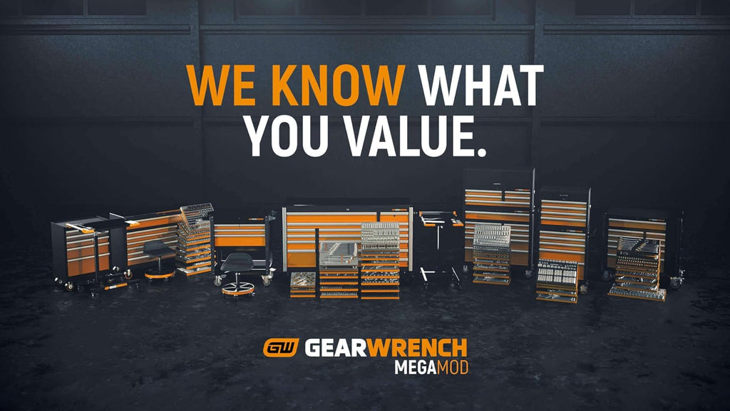 GEARWRENCH 614 Piece Master Mechanics Hand Tool Set with Premium Modular foam Trays and Mobile Work Station | MEGAMODMRO