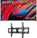 Sony K85XR90 85 Inch XR90 Series Bravia Mini LED HDR QLED 4K Google TV with a Sanus VMPL50A-B1 Tilting Wall Mount for 32-85 Inch Flat Screen TVs (2024)