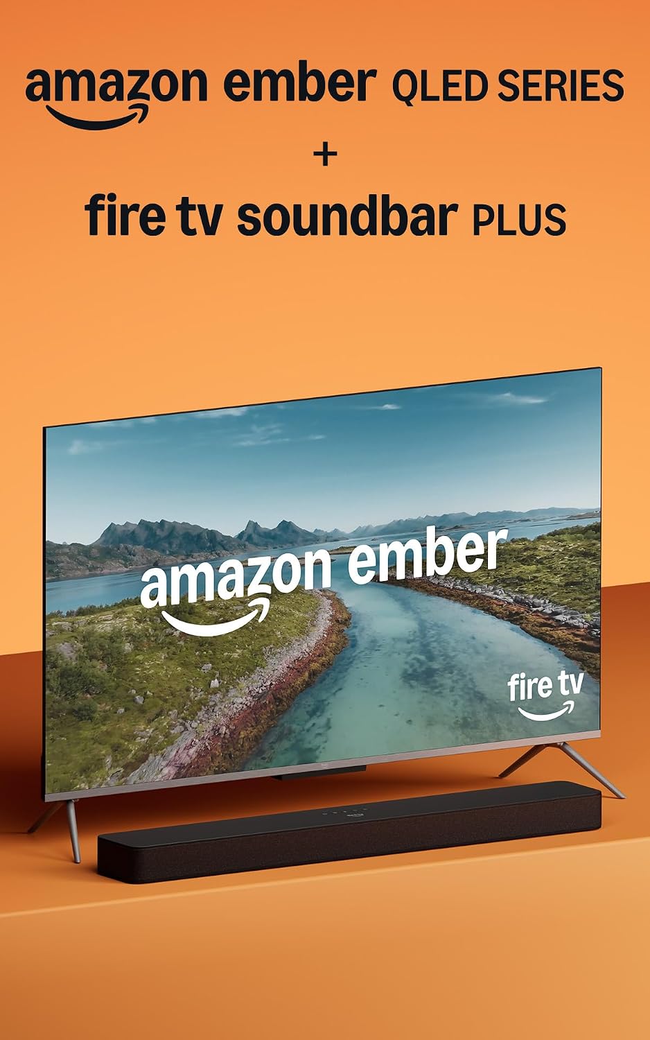 Amazon Ember 50' QLED Series with Fire TV (newest model) with Fire TV Soundbar Plus