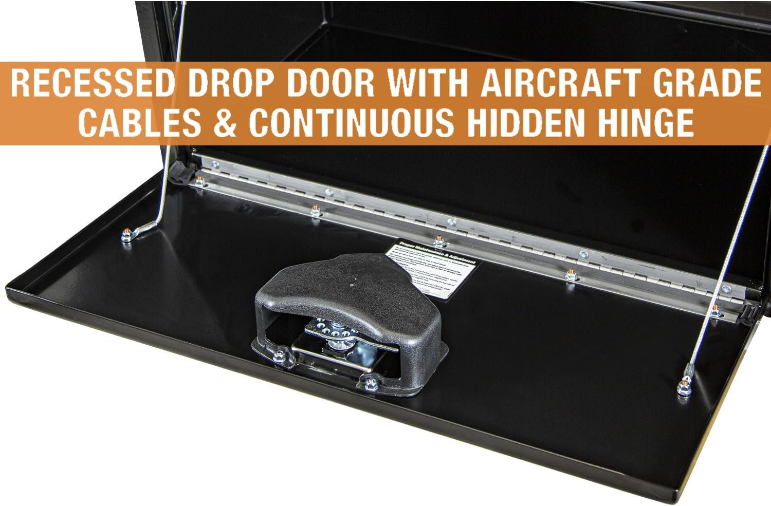 Buyers Products 1703303 Black Steel Underbody Truck Tool Box – 14 x 16 x 30 Inch - Truck Bed & Underbelly RV Storage Box, Locking T-Latch, Weather-Resistant, Heavy-Duty Flatbed Job Box, Made in USA