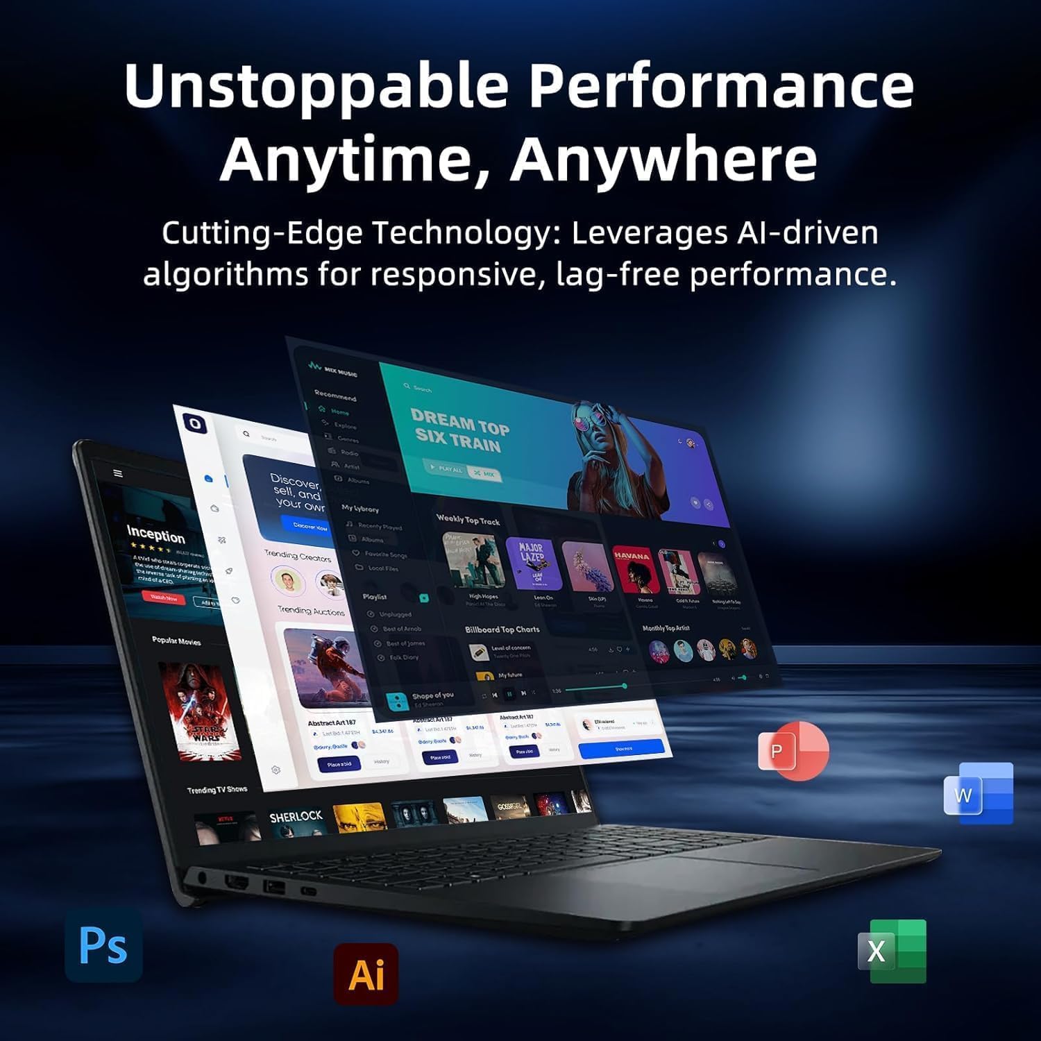 Dell Inspiron 15.6' 2K Touchscreen Laptop, 13th Gen Intel Core i5 (Beat i7-1250U), 12GB RAM, 256GB SSD, USB-C, Windows 11, w/o Mouse, Business & Study