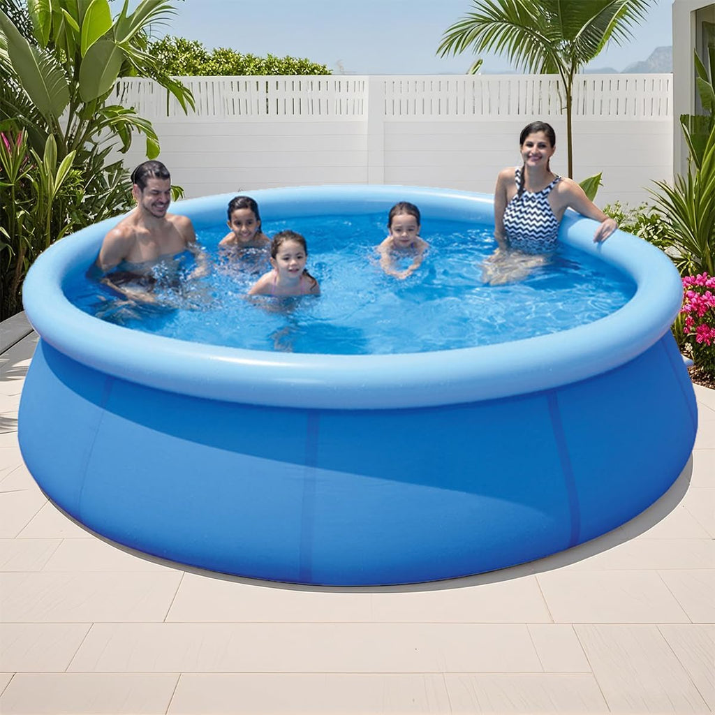 Inflatable Top Ring Swimming Pool, Blue (12ft x 36in)