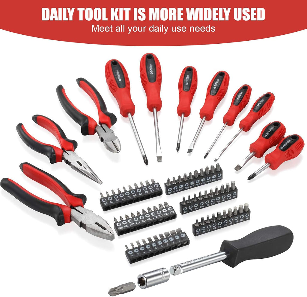 438-Piece Mechanics Tool Set with 3-Drawer Heavy Duty Metal Box Repair Tool Kit -02