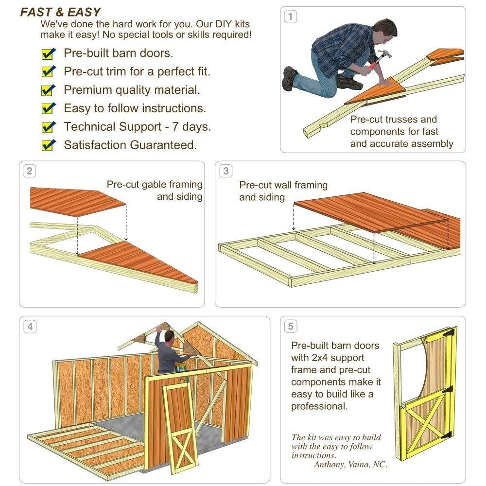 Best Barns Denver 12 ft. x 20 ft. Wood Storage Shed Kit with Floor Including 4 x 4 Runners Denver_1220df