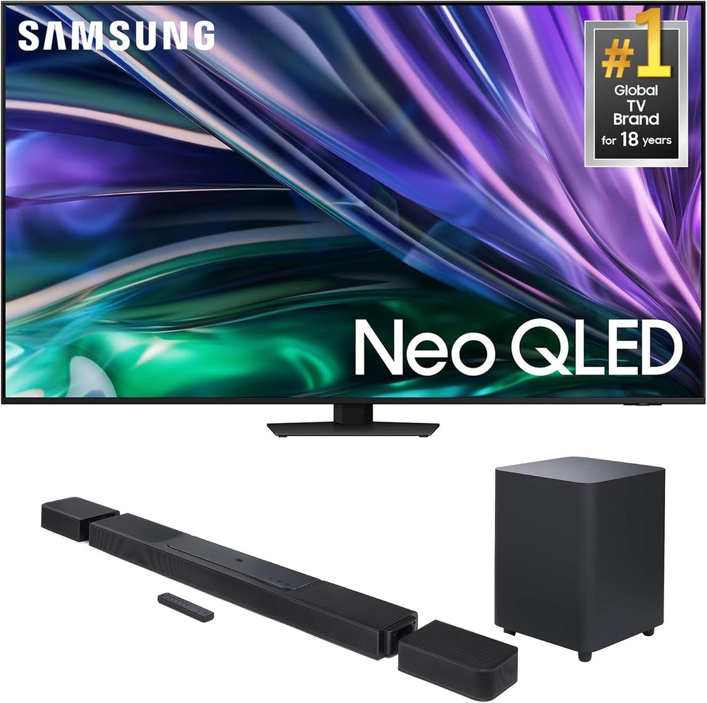 Samsung QN75QN85DBFXZA 75 Inch Neo QLED 4K Smart TV with Dolby Atmos and a JBL BAR-1300X 11.1.4ch Soundbar and Subwoofer with Surround Speakers (2024)