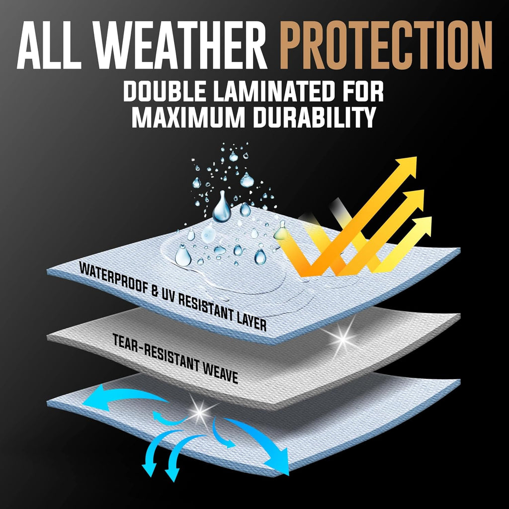 20x40 Tarp Heavy Duty, Large Tarp Waterproof - 10 Mil Extra Thick, UV Resistant, Grommets Every 18' - Outdoor Waterproof Plastic Poly Tarpaulin, Camping, Pool, House Roof Rain Cover (Silver/Brown)