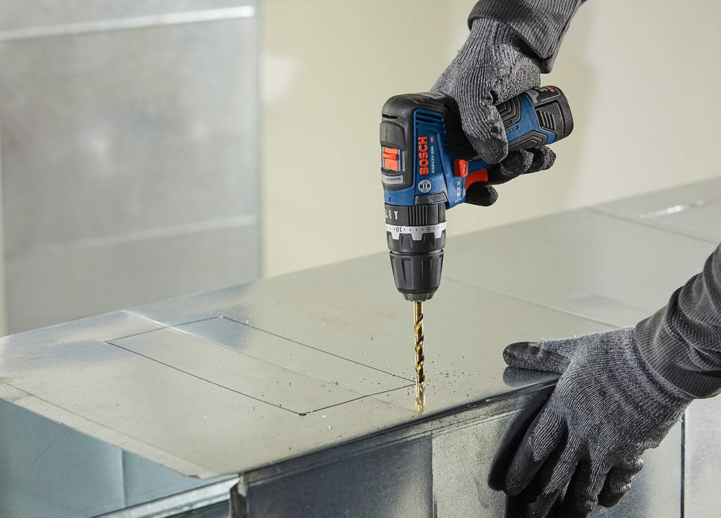 Bosch GSB12V-300B22 12V Max Brushless 3/8 In. Hammer Drill/Driver Kit with (2) 2.0 Ah Batteries